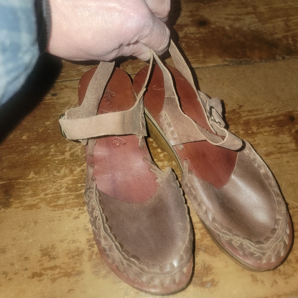 Free People Magnolia Slope Wooden Clogs platform wedge sandals shoes boho Hippie - Picture 12 of 16